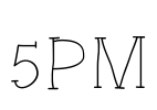 5PM Font Image