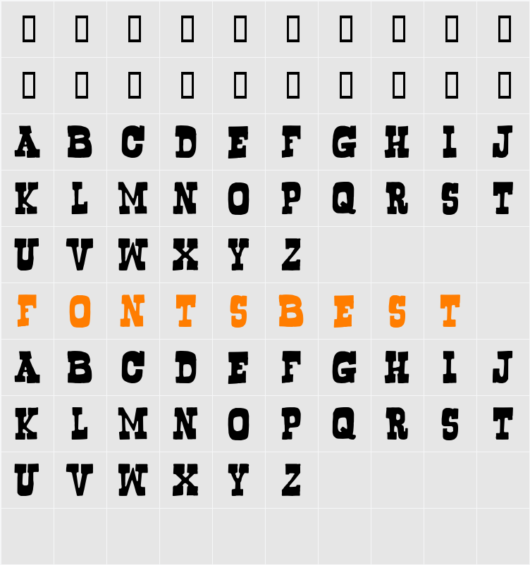 Bogusflow Character Map