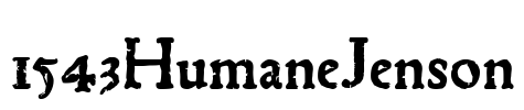 1543HumaneJenson Font Image