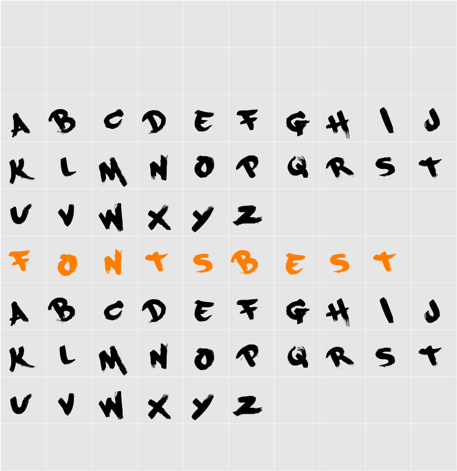 PaintCans Character Map