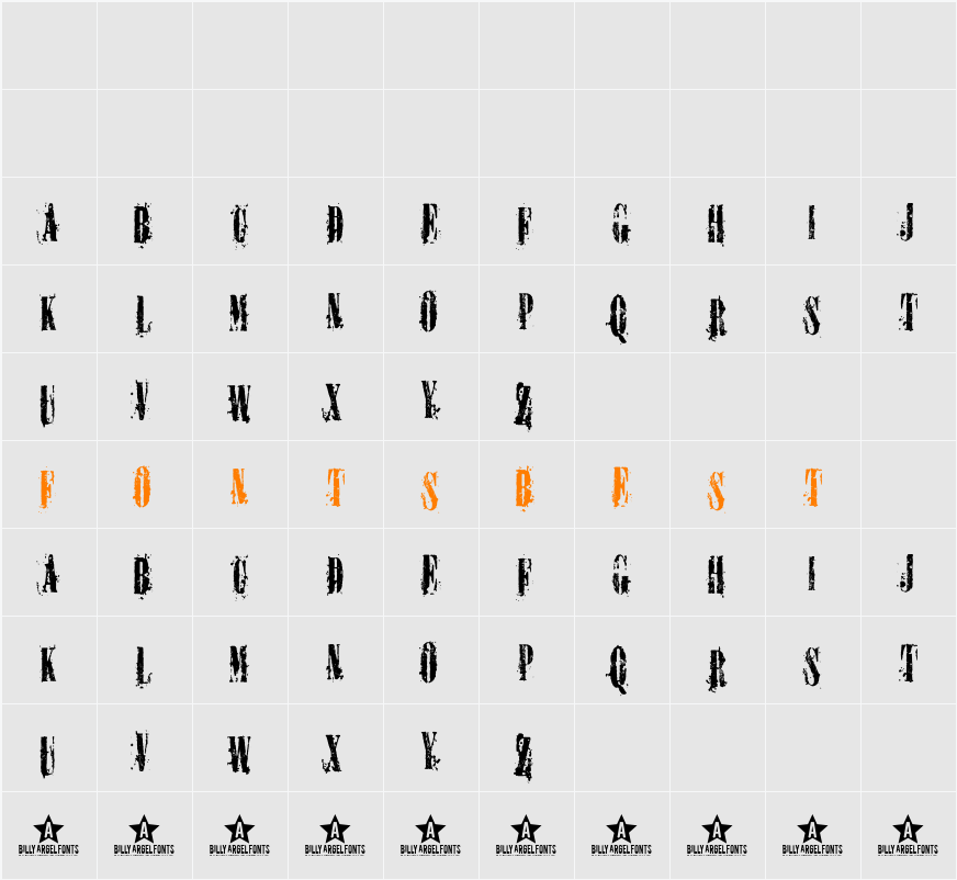 TRIUMPH REWIND Character Map