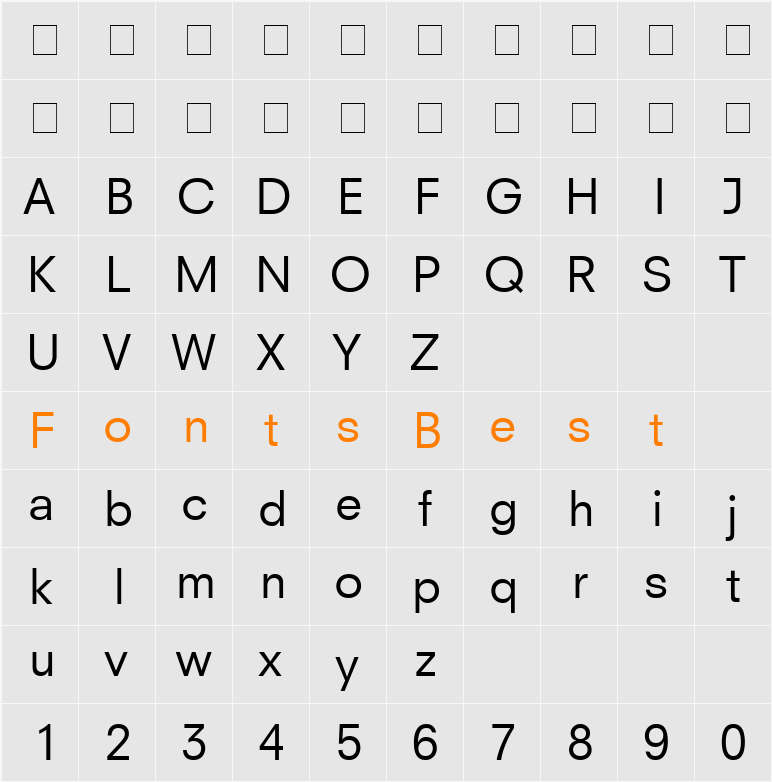 Parallax SSi Character Map