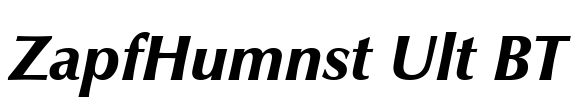 ZapfHumnst Ult BT Font Image