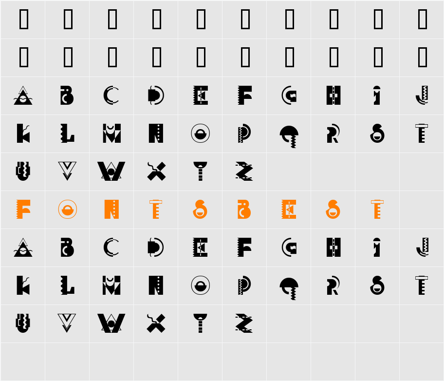 HotSpotCapsSSi Character Map