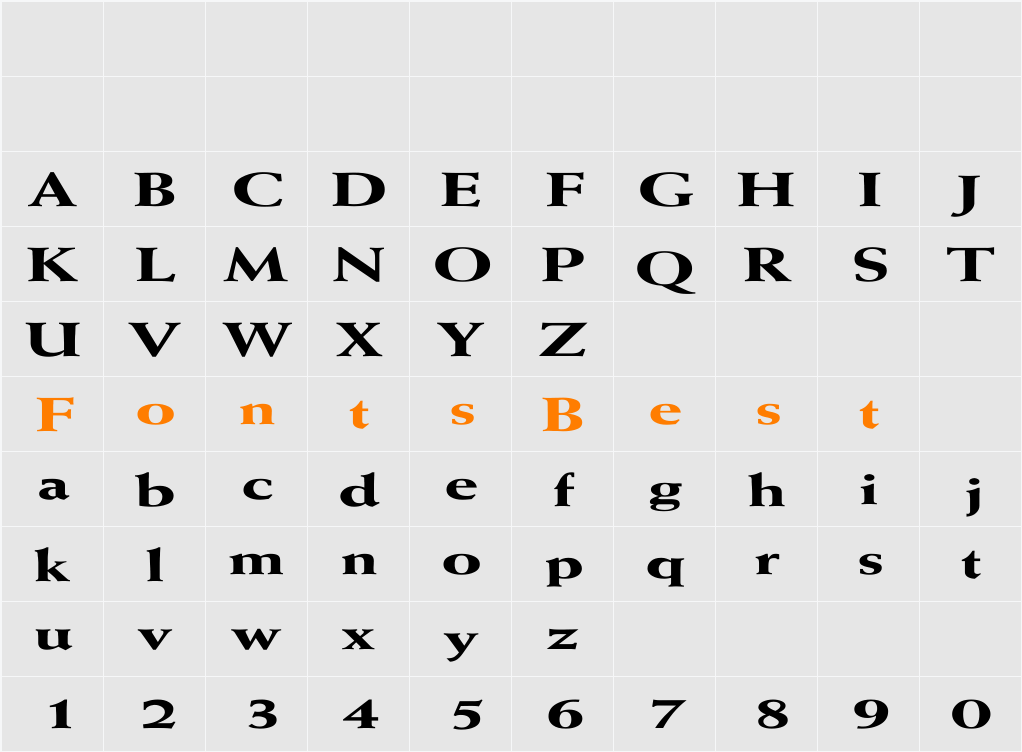 Weiss-ExtraBold Ex Character Map