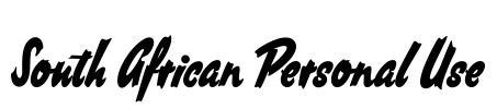 South African Personal Use Font Image