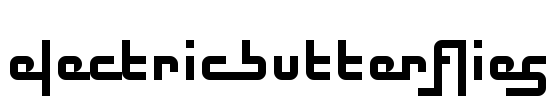 Electric Butterflies Font Image