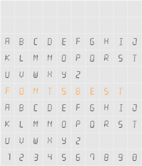 LED Stadion 7 Character Map