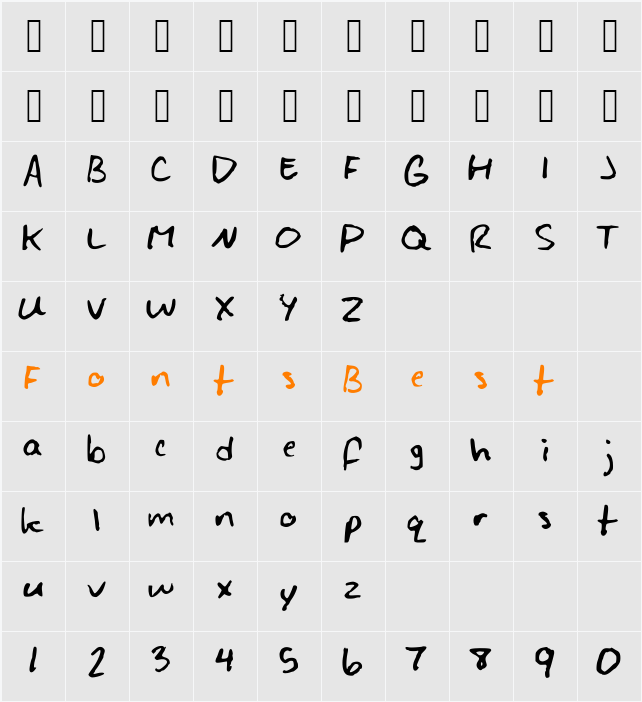 JayScript Character Map
