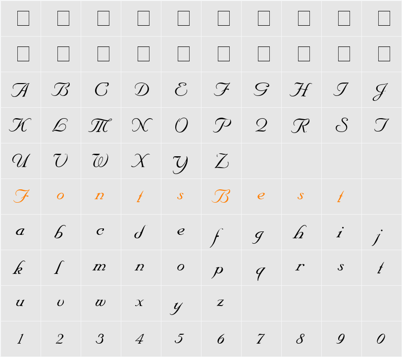 Marriage Script Character Map