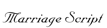 Marriage Script Font Image