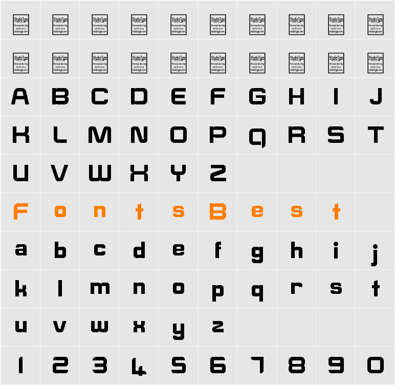 E-SQUARE Character Map