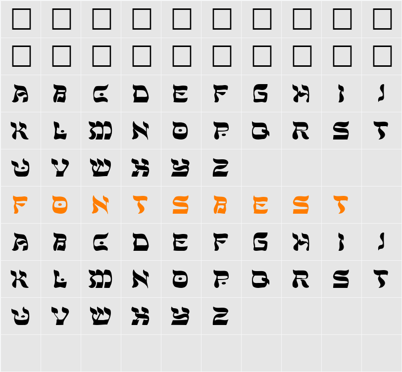 Blossom Character Map