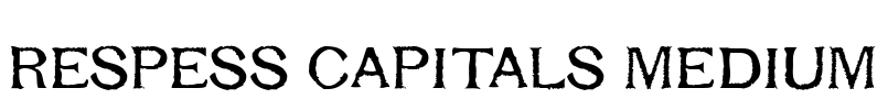 Respess Capitals Medium Font Image
