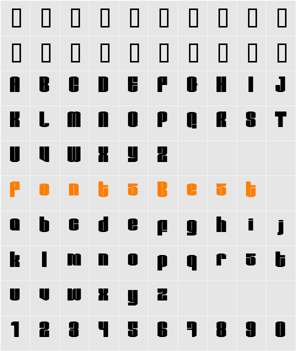 test1 Character Map