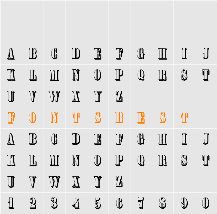 Plastische Plakat-Antiqua Character Map
