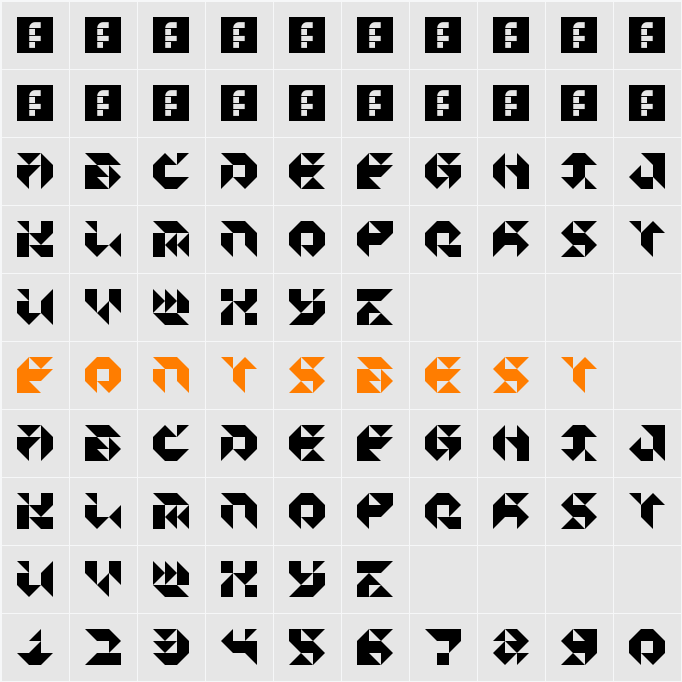 Particulator III Character Map