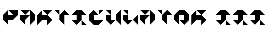 Particulator III Font Image