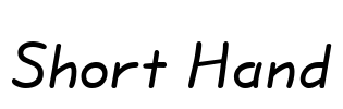 Short Hand Font Image
