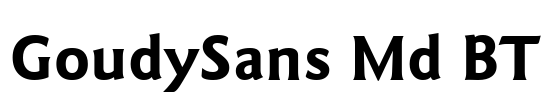 GoudySans Md BT Font Image