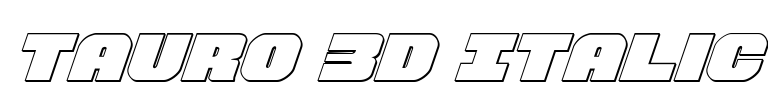 Tauro 3D Italic Font Image