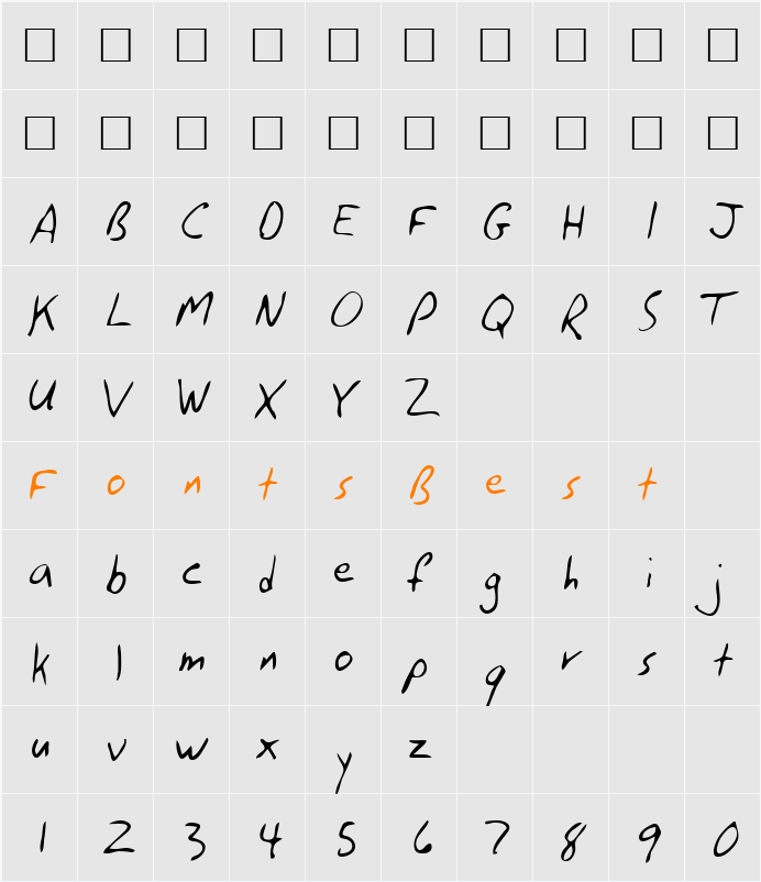 Mack Character Map