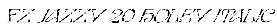 FZ JAZZY 20 HOLEY ITALIC Font Image