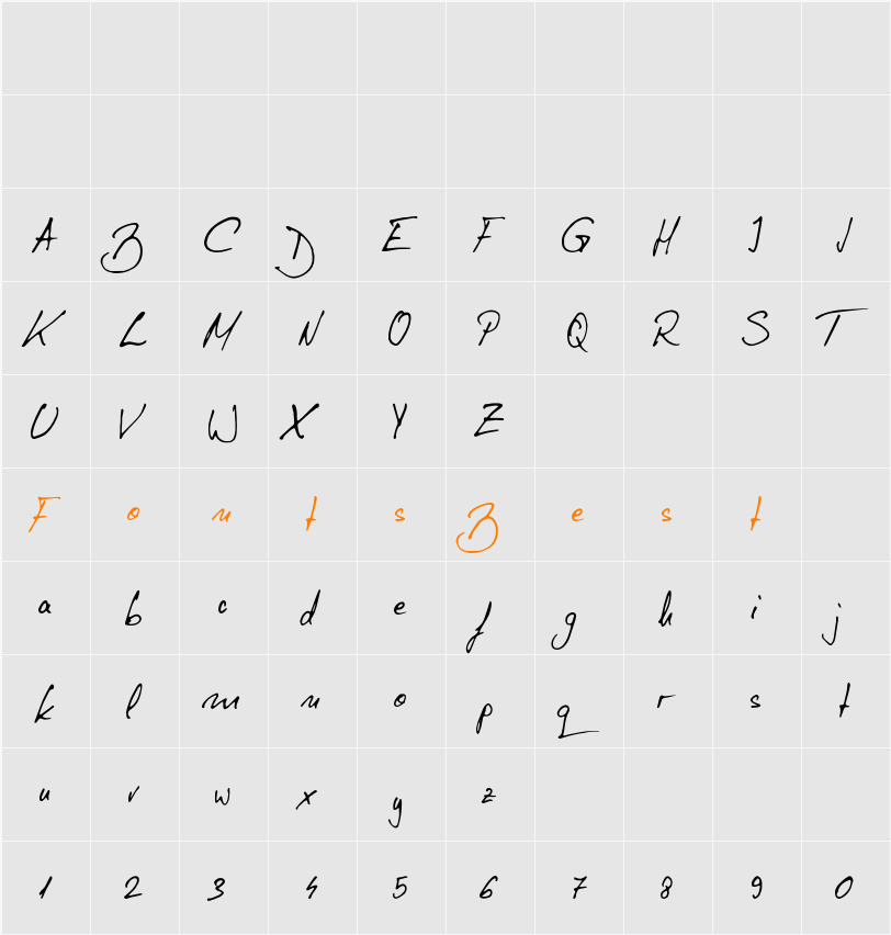 tudy1311 Character Map