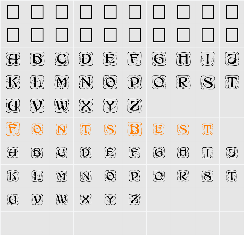 FZ BORDERS 11 Character Map