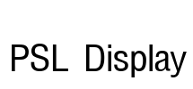 PSL Display Font Image