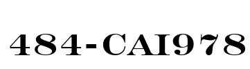 484-CAI978 Font Image