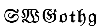 SWGothg Font Image