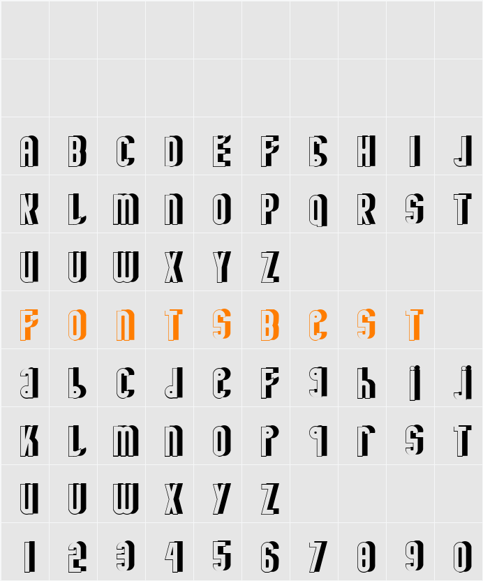 MINOTAURE shadow Character Map