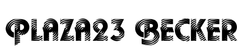 Plaza23 Becker Font Image