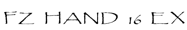FZ HAND 16 EX Font Image