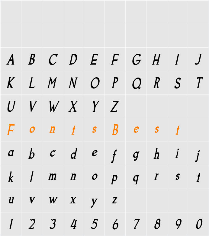 Goodfish Character Map