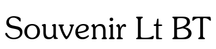 Souvenir Lt BT Font Image