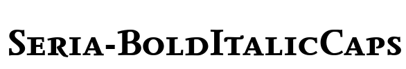 Seria-BoldItalicCaps Font Image