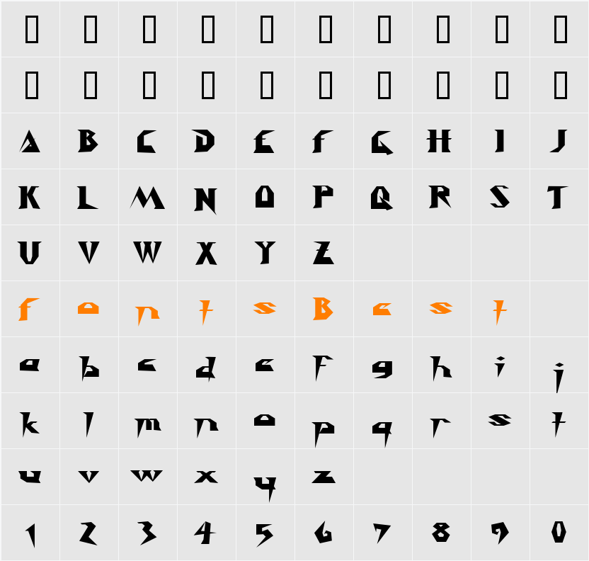 Y2Kill Character Map