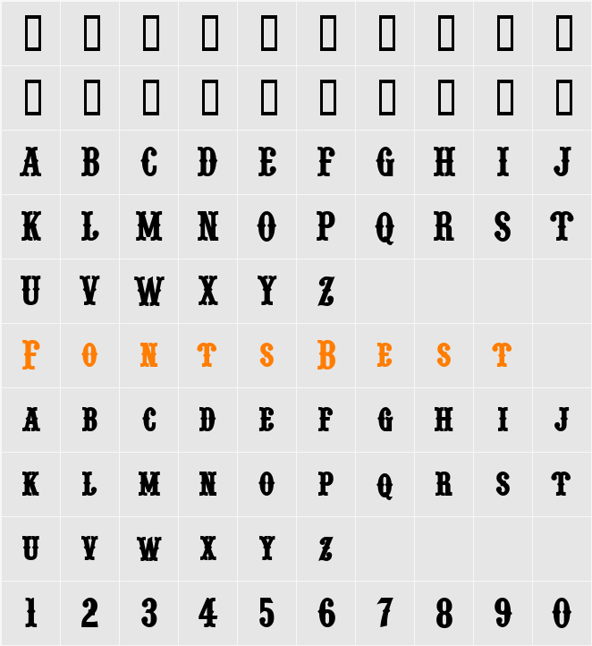 Pointedly Mad Character Map