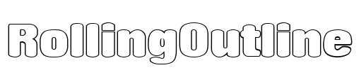 RollingOutline Font Image