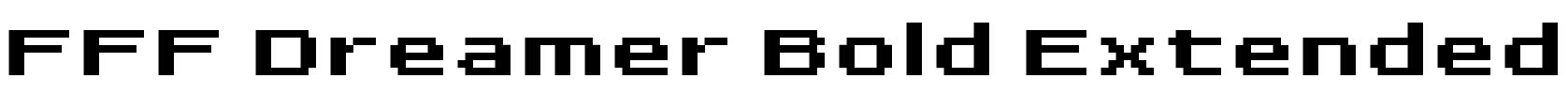 FFF Dreamer Bold Extended Font Image