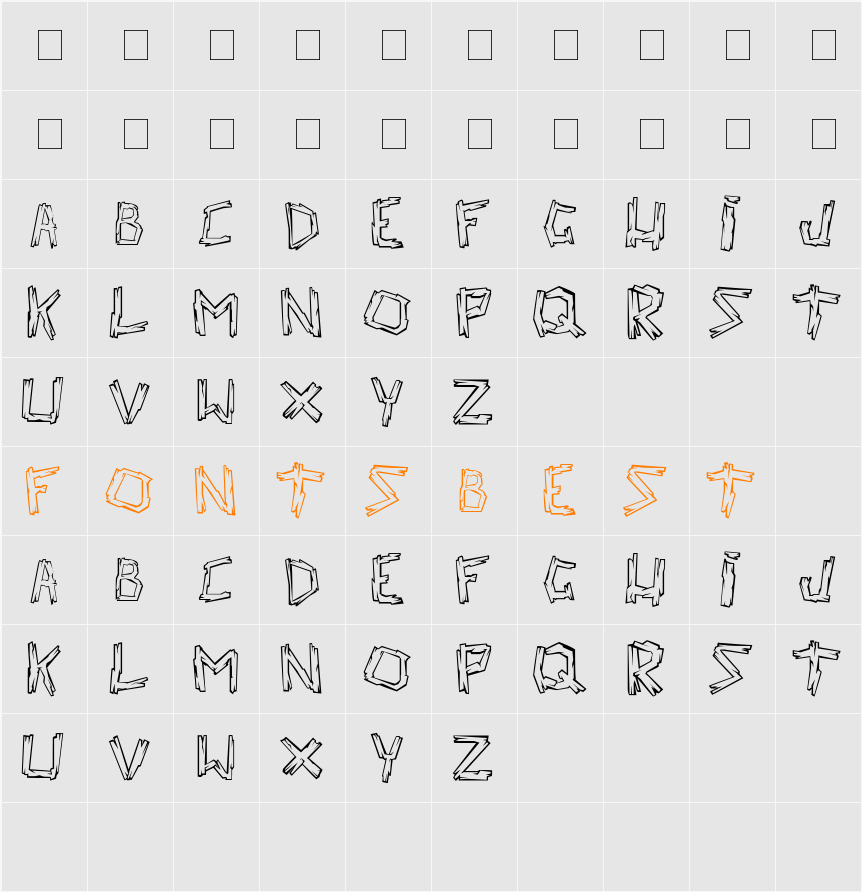 walk the plank Character Map