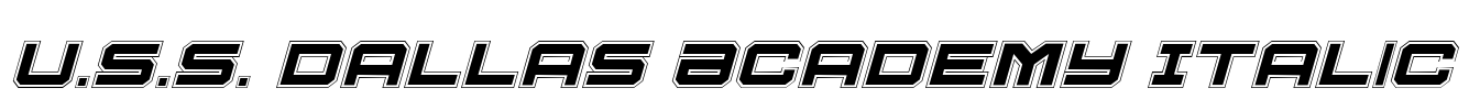 U.S.S. Dallas Academy Italic Font Image