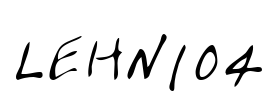 LEHN104 Font Image