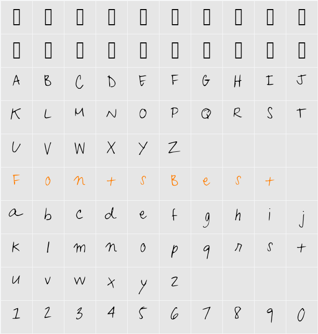 KafeisCaf Character Map