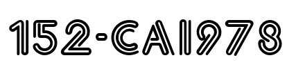 152-CAI978 Font Image