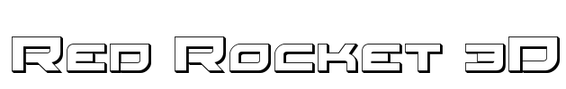 Red Rocket 3D Font Image