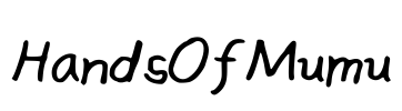 HandsOfMumu Font Image