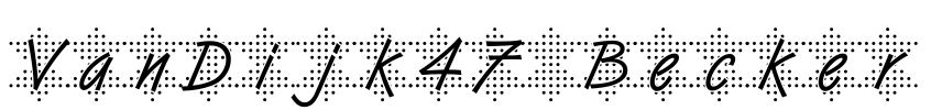 VanDijk47 Becker Font Image